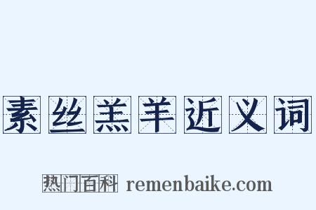素丝羔羊近义词是什么意思的图片